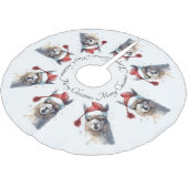 Kerst Lama Waterverf Kerstmannenhoed Aangepaste Te Kerstboom Rok (Gekanteld)