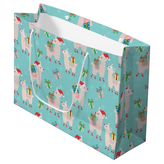 Kerst Lama's Groot Cadeauzakje (Voorkant Gekanteld)