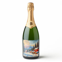 kerst landschap in vintage stijl 