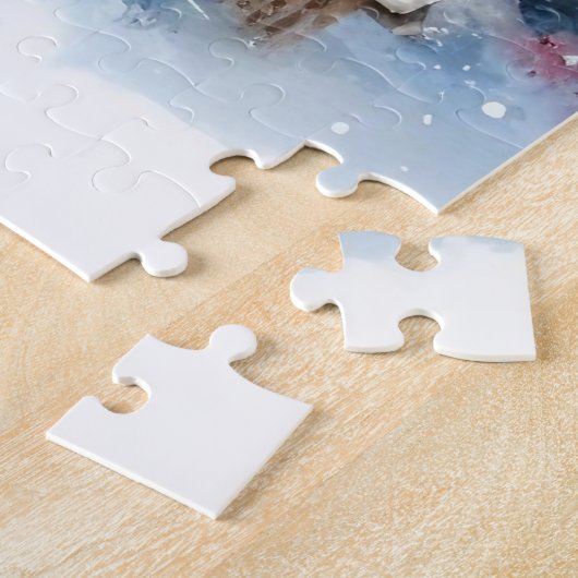 Kerst Landschap Kunst Puzzel Legpuzzel (Zijkant)