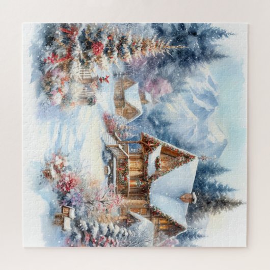 Kerst Landschap Kunst Puzzel Legpuzzel (Horizontaal)