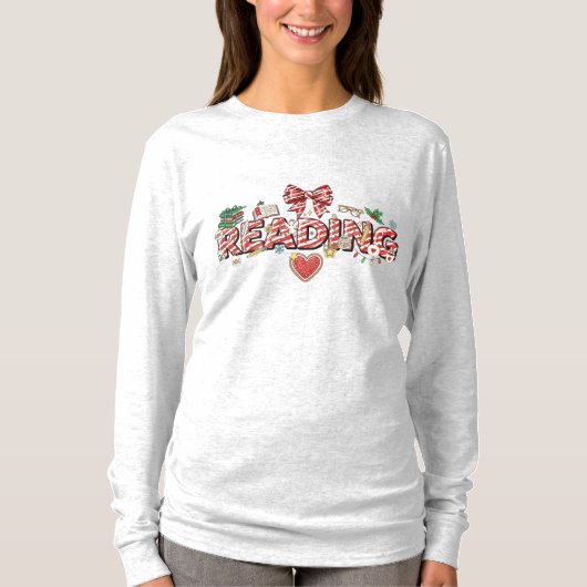 Kerst Lange Mouw van Leesschool T-shirt (Voorkant)