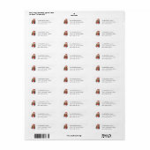 Kerst Langharige Doxer Hond Retouradres Etiket (Full Sheet)