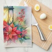 Kerst Lantaarn Keuken Handdoek (Quarter Fold)