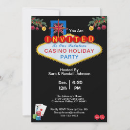 Kerst Las Vegas Casino Style Holiday Party Kaart
