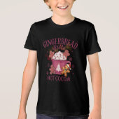 Kerst Latte warme chocolademelk gingerbread Tri-Blend Shirt (Voorkant)