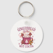 Kerst Latte warme chocolademelk kerst Sleutelhanger (Voorkant)