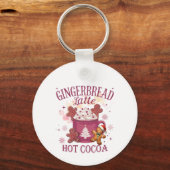 Kerst Latte warme chocolademelk kerst Sleutelhanger (Voorkant)
