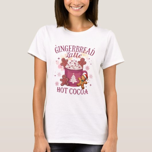 Kerst Latte warme chocolademelk kerst T-shirt (Voorkant)