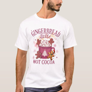 Kerst Latte warme chocolademelk van gemberkoek T-shirt