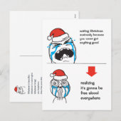 Kerst Le Me Memes Aangepaste tekst BEWERKBAAR Feestdagenkaart (Voorkant / Achterkant)