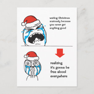 Kerst Le Me Memes Aangepaste tekst BEWERKBAAR Feestdagenkaart