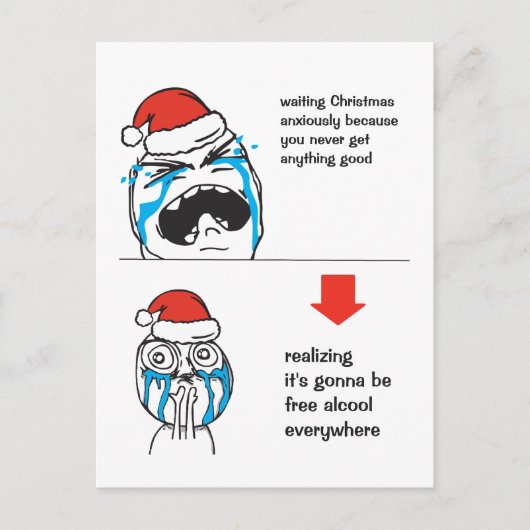 Kerst Le Me Memes Aangepaste tekst BEWERKBAAR Feestdagenkaart (Voorkant)