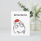 Kerst Le Me Memes Denken Aangepaste tekst BEWERKBA Feestdagenkaart (Staand voorkant)