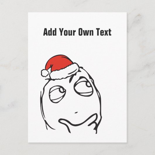 Kerst Le Me Memes Denken Aangepaste tekst BEWERKBA Feestdagenkaart (Voorkant)