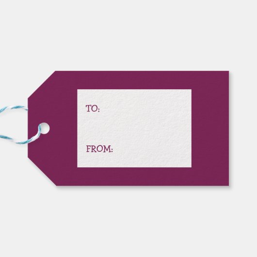 Kerst Leary the Pig Cadeaulabel (Achterkant Horizontaal)