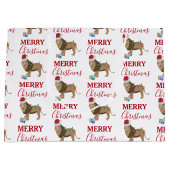 Kerst Leeuw Grappig Dier met Santa Hat Groot Cadeauzakje (Voorkant)