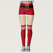 Kerst Leggings met Funny Santa Design (Voorkant)