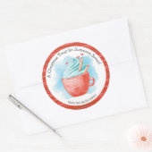 Kerst Lekkerbek Warme Chocolade Ronde Sticker (Envelop)