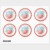 Kerst Lekkerbek Warme Chocolade Ronde Sticker (Vel)