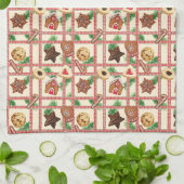 Kerst lekkernijen theedoek (Gevouwen)