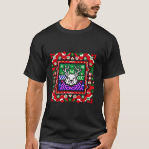 Kerst Lelijk Ontwerp met Santa s Deer Deen Hunte T-shirt