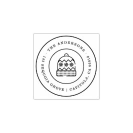 Kerst Lelijk Pet Familienaam Retouradres Rubberstempel
