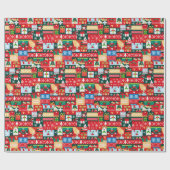 Kerst lelijke trui 1 cadeaupapier (Vlak)