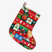 Kerst lelijke trui 1 grote kerstsok (Voorkant (Hangend))