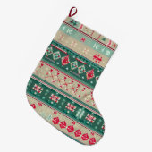 Kerst lelijke trui 2 grote kerstsok (Voorkant (Hangend))