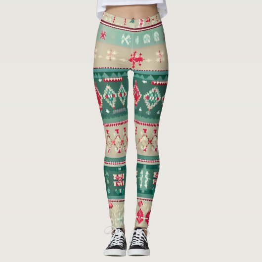 Kerst lelijke trui 2 leggings (Voorkant)