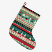 Kerst lelijke trui 3 grote kerstsok (Voorkant (Hangend))