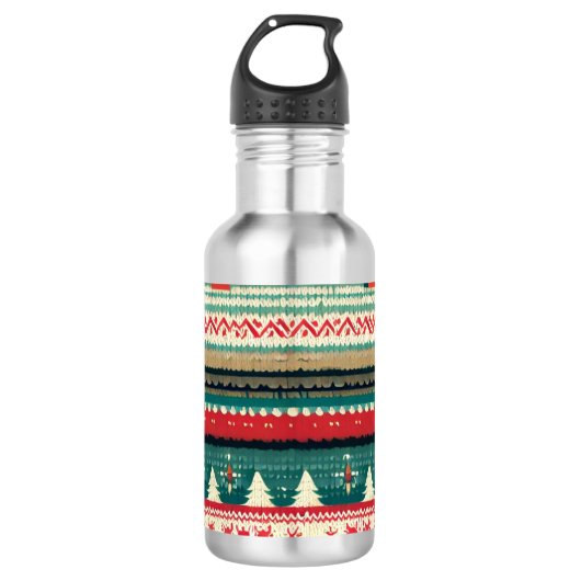 Kerst lelijke trui 3 waterfles (Voorkant)