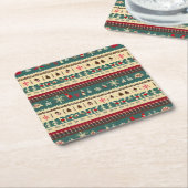 Kerst Lelijke trui 5 Kartonnen Onderzetters (Schuin)