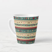Kerst Lelijke trui 5 Latte Mok (Linkerhoek)