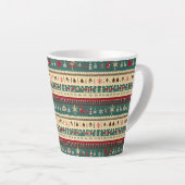 Kerst Lelijke trui 5 Latte Mok (Rechterhoek)