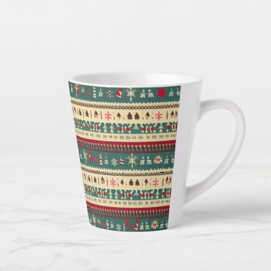Kerst Lelijke trui 5 Latte Mok (Rechts)