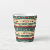Kerst Lelijke trui 5 Latte Mok (Voorkant)