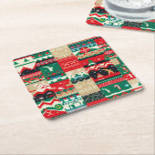 Kerst Lelijke trui 8 Kartonnen Onderzetters (Schuin)
