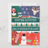 Kerst lelijke trui dag grappig bedrijfsfeest kaart (Voorkant)