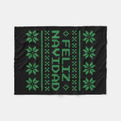 Kerst lelijke trui Feliz Navidad Xel Pattern S Fleece Deken (Voorkant (Horizontaal))