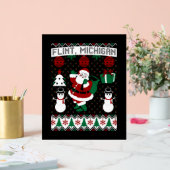 Kerst Lelijke trui Flint Michigan Acryl Bord (Huwelijk)