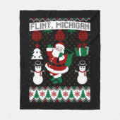 Kerst Lelijke trui Flint Michigan Fleece Deken (Voorkant)