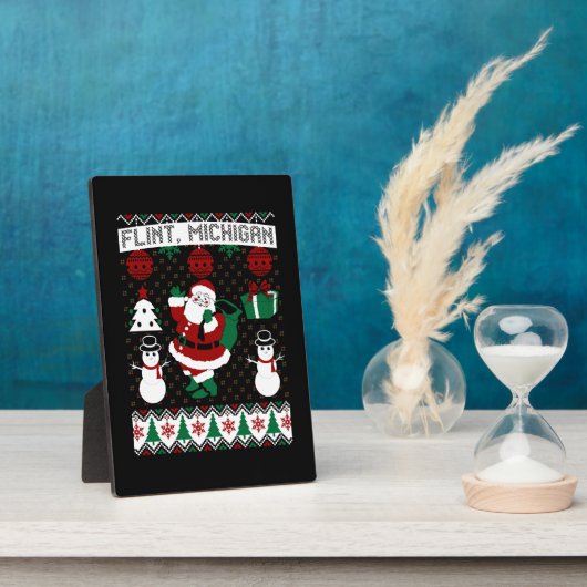 Kerst Lelijke trui Flint Michigan Fotoplaat (Zijkant)