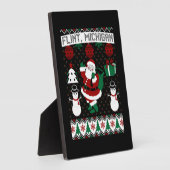Kerst Lelijke trui Flint Michigan Fotoplaat (Zijkant)