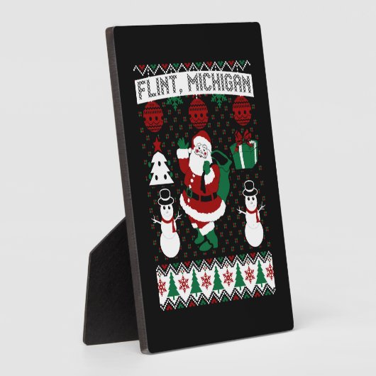 Kerst Lelijke trui Flint Michigan Fotoplaat (Zijkant)