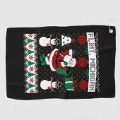 Kerst Lelijke trui Flint Michigan Golfhanddoek (Horizontaal)