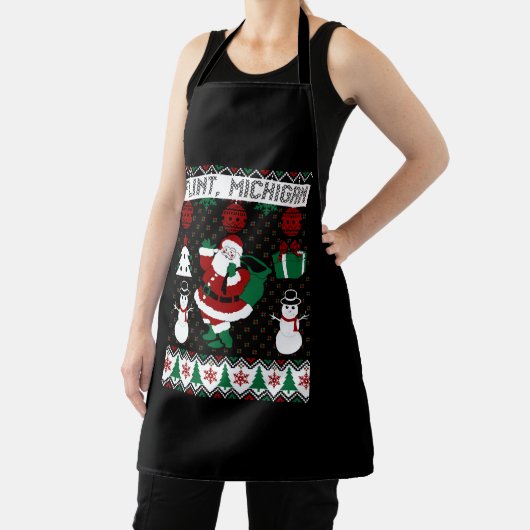 Kerst Lelijke trui Flint Michigan Schort (Insitu)