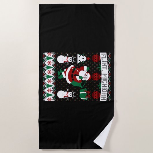 Kerst Lelijke trui Flint Michigan Strandlaken (Voorkant)