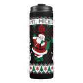 Kerst Lelijke trui Flint Michigan Thermosbeker (Voorkant)